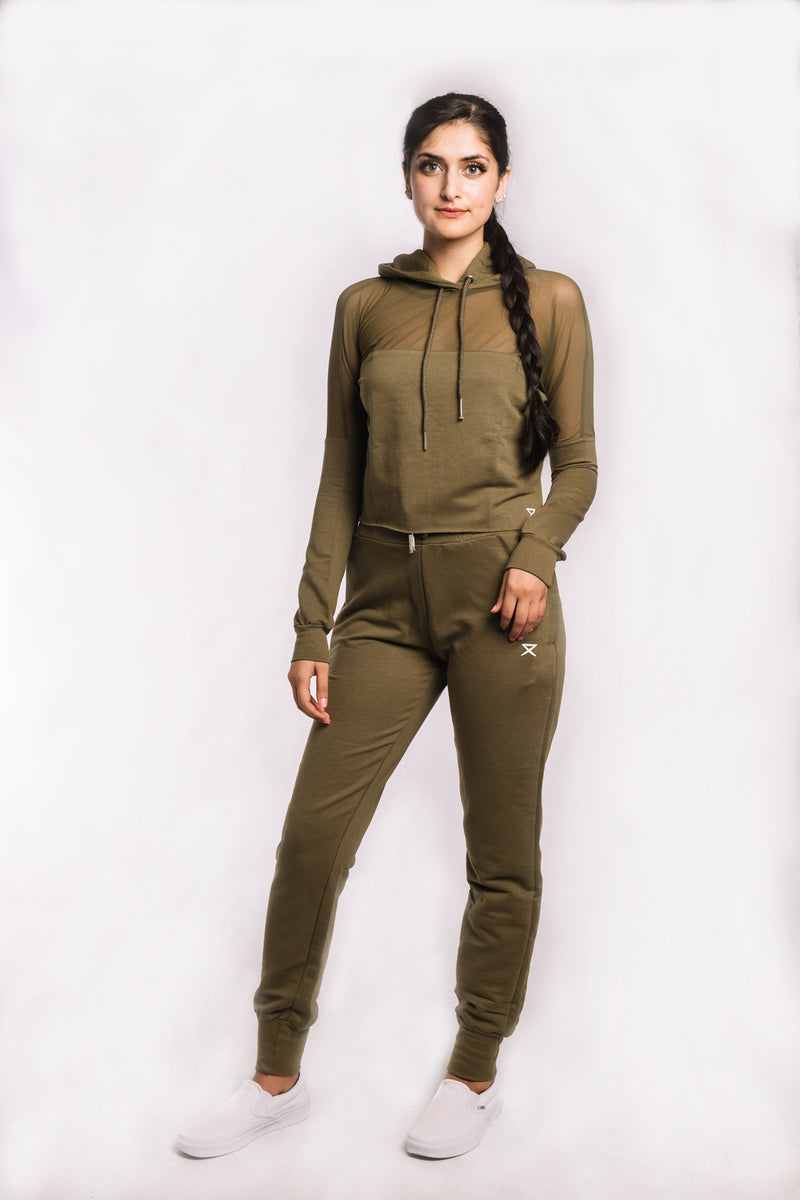 Olive Green Fitted Joggers