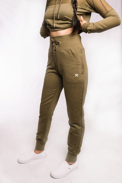 Olive Green Fitted Joggers