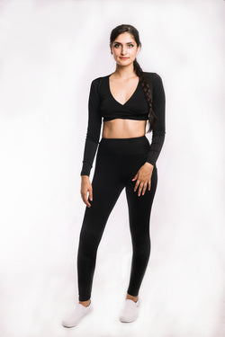 Raven Black Moto Leggings