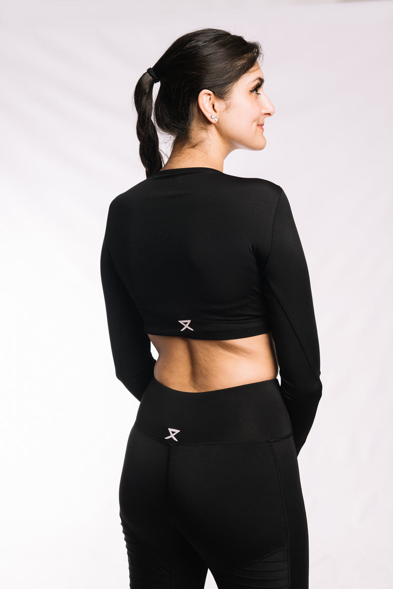 Raven Black Moto Leggings