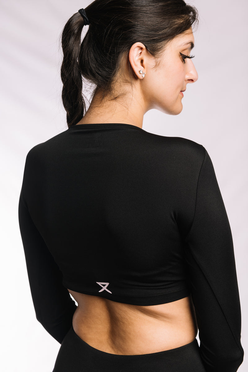 Raven Black Crisscross Top