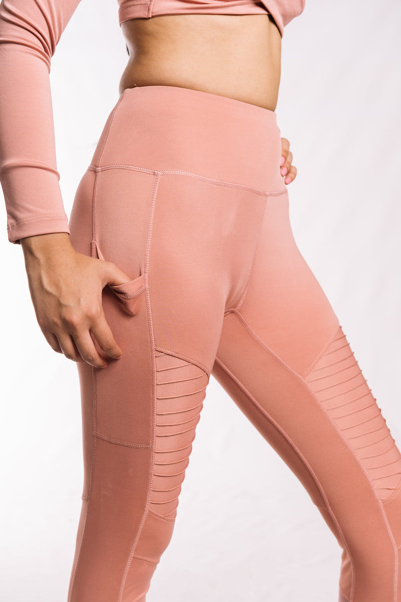 Ash Rose Moto Leggings